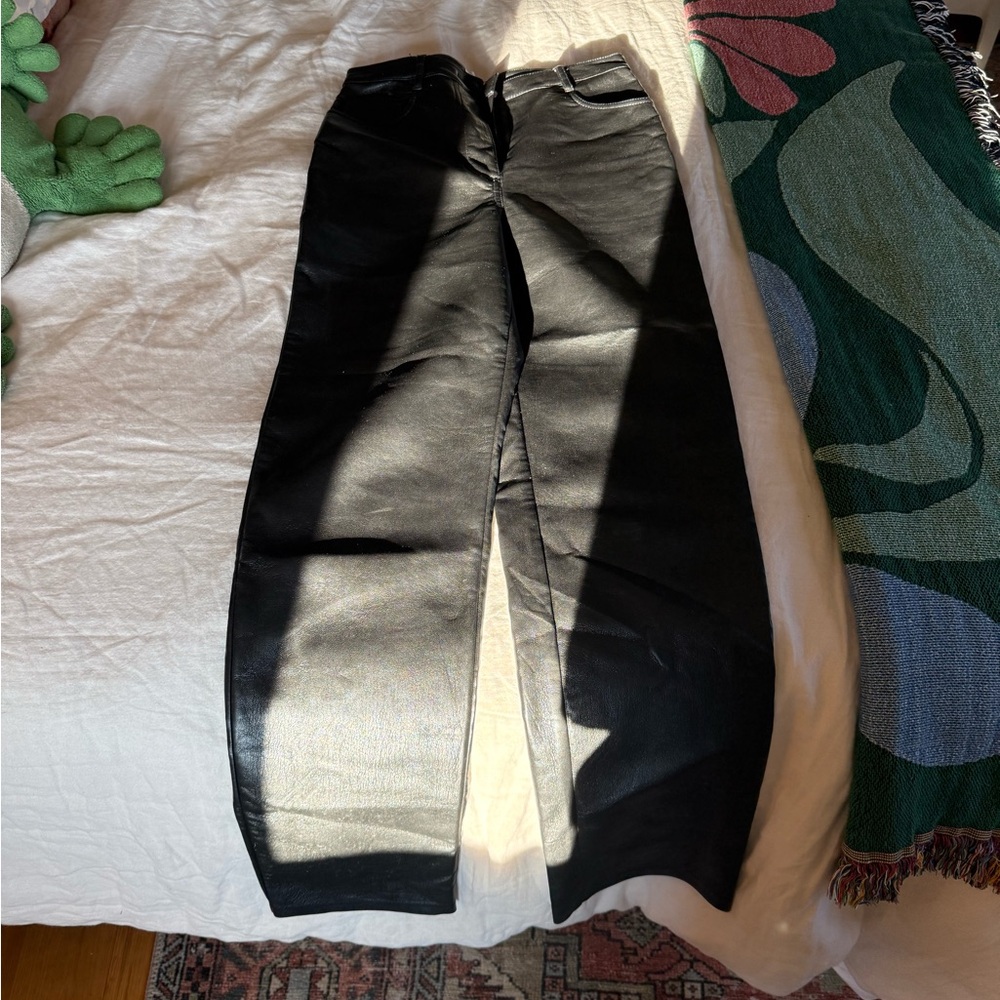 Black Aritzia Vegan Leather Pants
